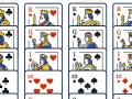Carte da gioco: Re, Regina e Fante di cuori, quadri, fiori e picche. Un set completo per il tuo gioco di carte King.