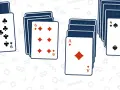 I più bei giochi di solitario: un 9 di fiori, un 6 di quadri, un Asso di quadri e un 4 di picche.