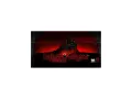 Il **Darkest Dungeon gioco da tavolo** presenta un castello oscuro su una collina, con un cielo rosso sangue e il logo del gioco.