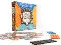 Scatola e componenti del gioco da tavolo Nova Luna, perfetto per **giochi da fare in due**. Un'avventura strategica con tessere colorate e un design lunare.