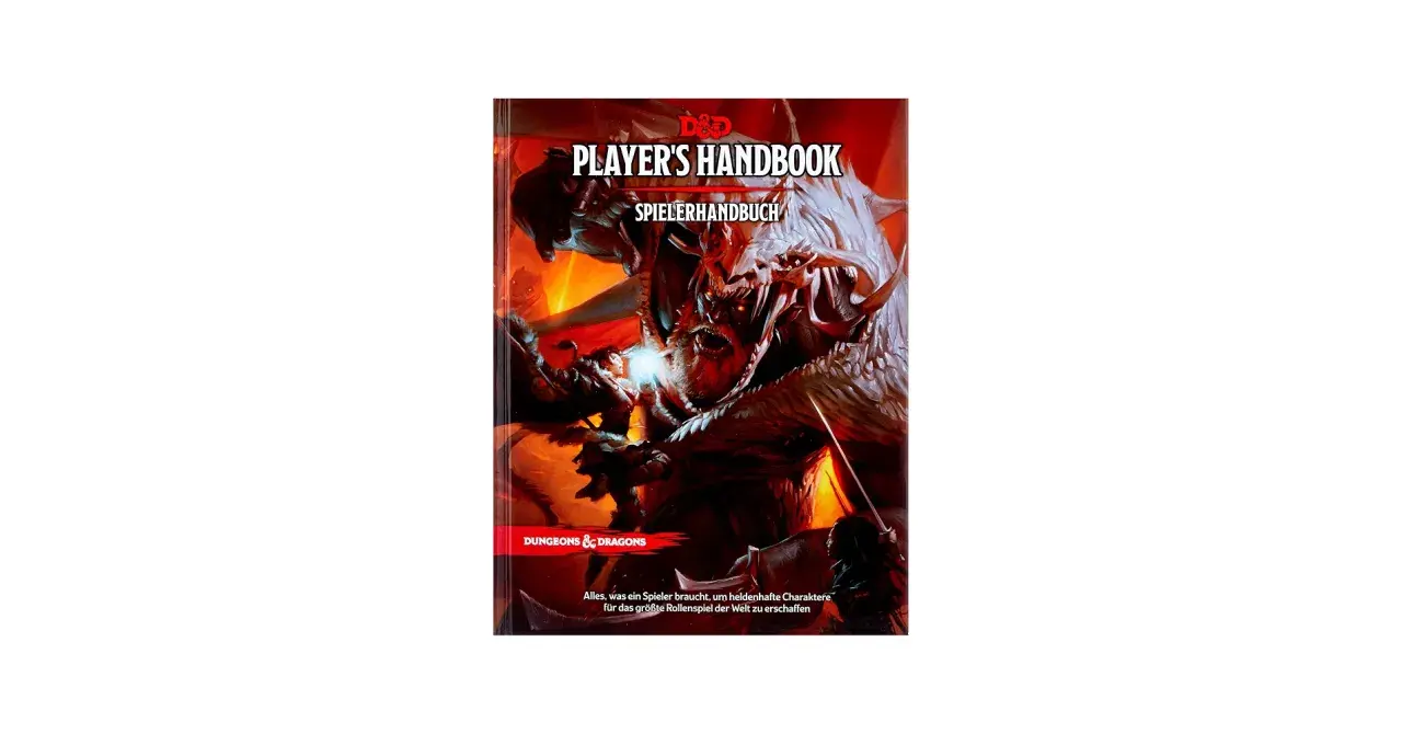 Copertina del Player's Handbook di Dungeons & Dragons, con un guerriero che affronta un drago.