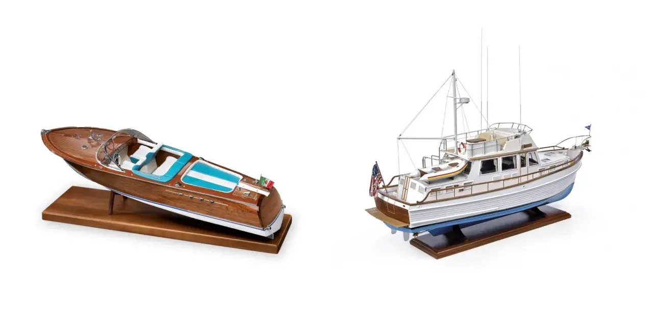 Modelli di barche in legno, un classico per gli appassionati delle migliori marche di modellismo statico.