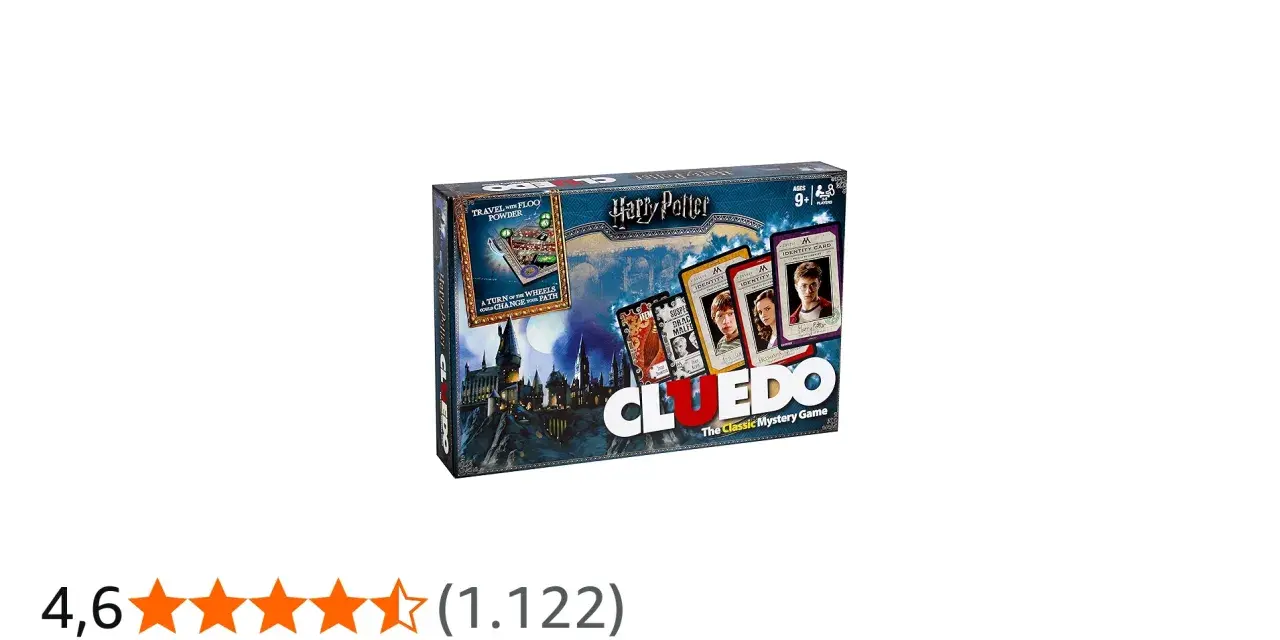 Scatola del Cluedo Harry Potter. Scopri le regole del gioco di mistero ambientato a Hogwarts, con personaggi e luoghi iconici.