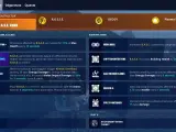 Fortnite loadout screen showing "Power B.A.S.E. Knox" constructor, perks, and support team abilities.