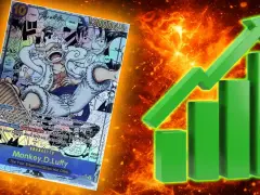 Carta di Monkey D. Luffy, una delle carte One Piece più costose, con grafico in crescita.
