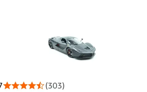 Modellino Ferrari nero, scala di ingrandimento esempi perfetti per collezionisti. Valutazione 4,7 stelle.
