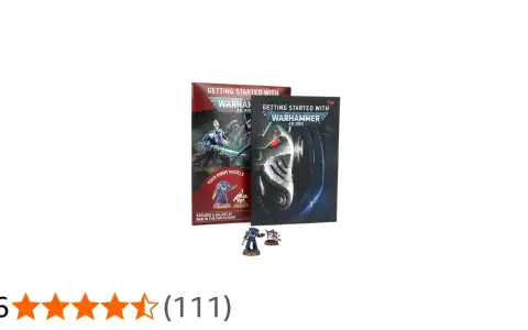 Due manuali "Getting Started with Warhammer 40,000" e miniature per iniziare i tuoi giochi di guerra.