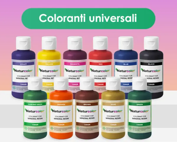 Ampia gamma di coloranti per resina modellismo Naturcolor in varie tonalità, ideali per dare vita alle tue creazioni.
