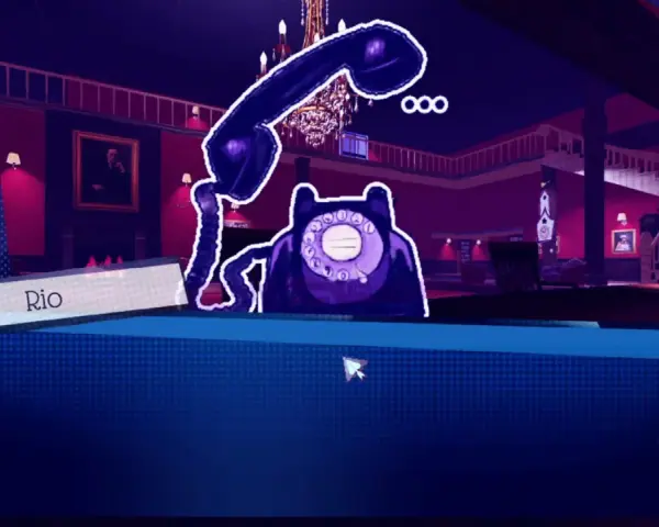 Rio risponde al telefono in una stanza misteriosa. Potrebbe essere un indizio per dei hidden games da stampare?