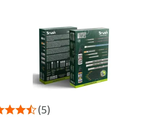 Set di pennelli Green Stuff World per modellismo. Include pennelli, detergenti e accessori per creare effetti realistici.