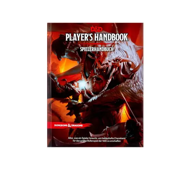 Copertina del Player's Handbook di Dungeons & Dragons, con un guerriero che affronta un drago.
