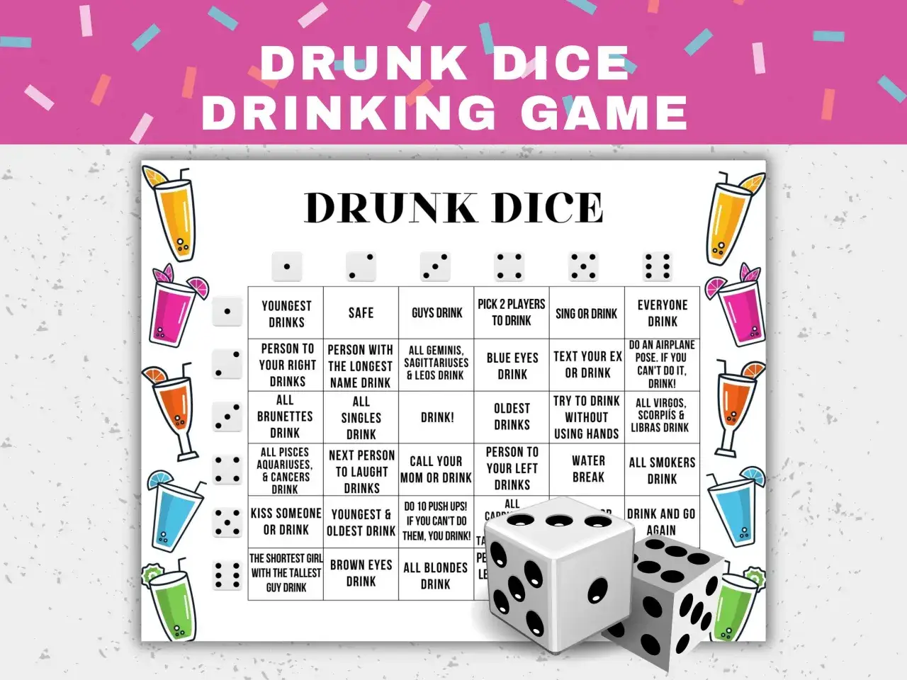 Tabellone per giochi da stampare per adulti