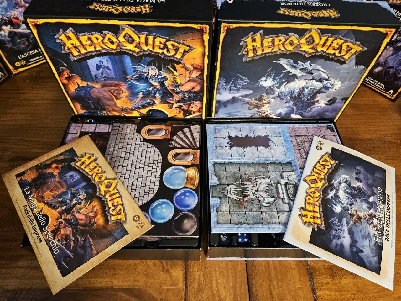 HeroQuest: La Maga dello Specchio e Frozen Horror, due espansioni per nuove avventure.