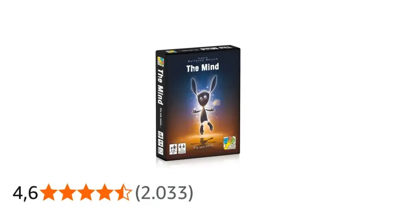 Scatola del gioco da tavolo "The Mind", con un coniglio stilizzato. Le regole del gioco sono basate sulla sincronizzazione mentale.